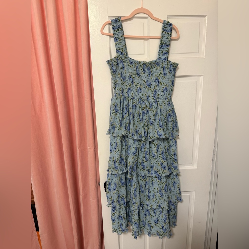 Ganni Tiered Floral Dress